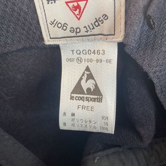 Le Coq Sportif  Esprit De Golf Black Corduroy Embroidered W/Flaps Hat, Size-M/L - Picture 6 of 9